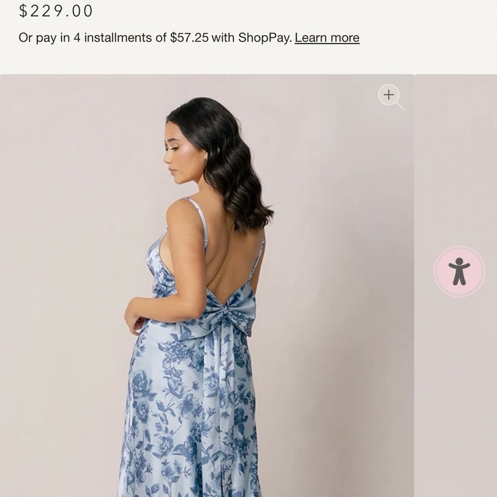 Revelry satin floral dress